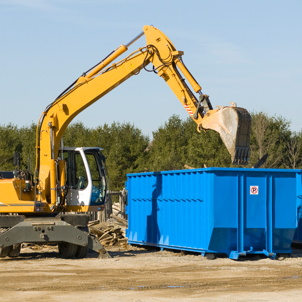 are there any restrictions on where a residential dumpster can be placed in Fish Lake Minnesota